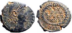 Ancient Coins - Constantius II AE14 Vows in wreath, VOT/XX/MVLT/XXX. Antioch