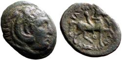 Ancient Coins - Kings of Macedon, Kassander AE20 Herakles / Horseman advancing