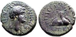 Ancient Coins - Hadrian AE15 Caesarea, Cappadocia.  Mt Argaeus