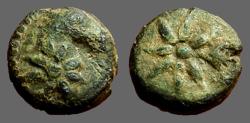 Ancient Coins - Pontos AE11  Head of horse right, w. star / Comet w. 8 point tail 