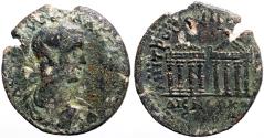 Ancient Coins - Severus Alexander AE28 Pontos, Neocaesarea. Tetrastyle temples