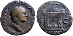 Ancient Coins - Vespasian AE27 as. Altar.  Rome