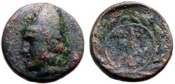 Ancient Coins - Troas, Birytis AE11 Kabeiros w. pileos / Club in wreath