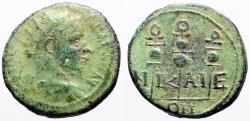 Ancient Coins - Severus Alexander AE18 Nicaea.  Military Standards