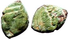 Ancient Coins - Sicily, Hiimera.  Thermai Himerensis AE14  Hera / Herakles