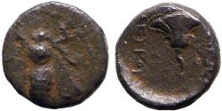 Ancient Coins - Seleukos IV Philopator AE12 Bee / Rose