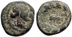 Ancient Coins - Lydia, Sardes, AE15 Apollo / Club within oak wreath.