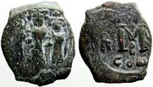Ancient Coins - Heraclius AE22 follis, Heraclius, Heraclius Constantine, Empress Martina.
