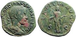 Ancient Coins - Gordian III AE28 Sestertius. Laetitia