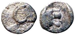 Ancient Coins - Caria, uncertain mint AR6 Tetartemorion.  Ram / Lion