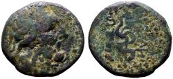 Ancient Coins - Mysia, Pergamon AE16 Asklepios / Staff entwined w. serpent