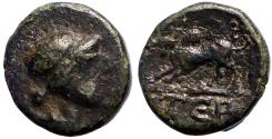 Ancient Coins - Pisidia. Termessos AE12 Artemis / Bull
