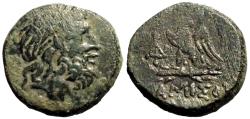 Ancient Coins - Amisos, Pontos. AE18 Zeus / Eagle on thunderbolt