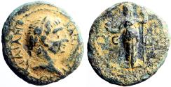 Ancient Coins - Trajan AE19 Syedra, Cilicia. Artemis w. pomegranate
