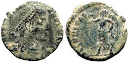 Ancient Coins - Valens AE15 Victory advancing