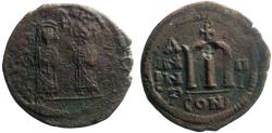 Ancient Coins - Phocas & Leonita AE30 Follis. Constantinople
