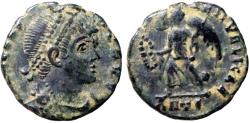 Ancient Coins - Valens AE14 Victory w. wreath & palm. Antioch