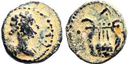 Ancient Coins - Seleucis & Pieria, Antioch AE10 Pseudo-autonomous. Apollo / Lyre
