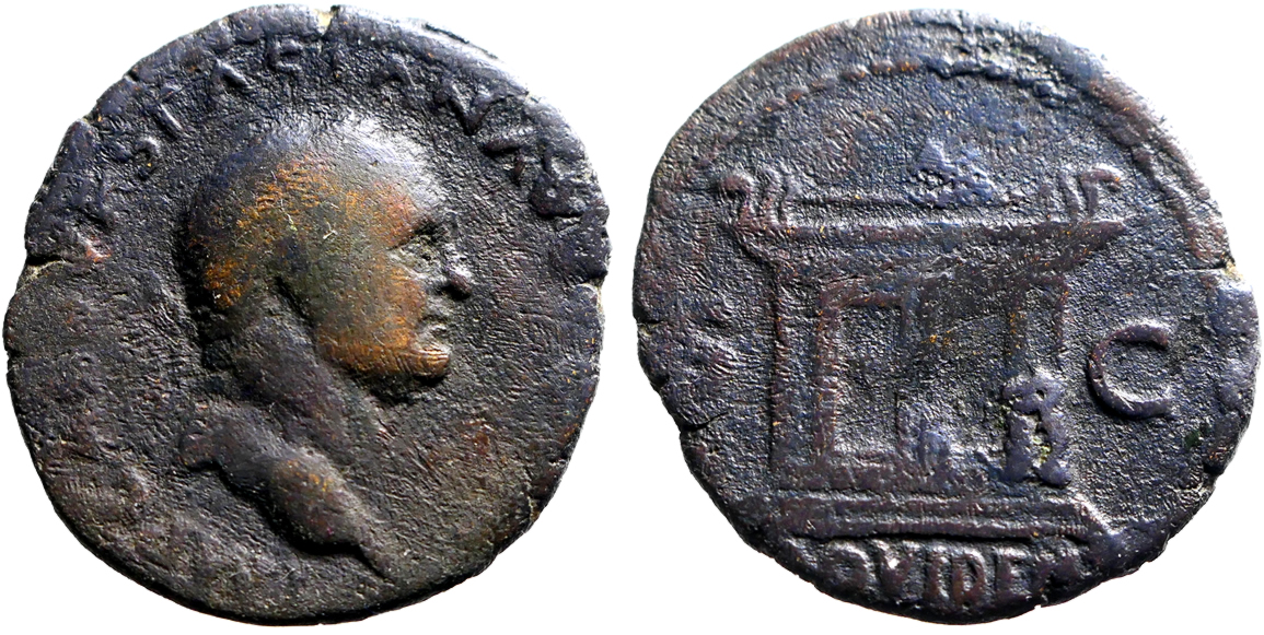 Vespasian AE27 as. Altar. Rome | Roman Imperial Coins