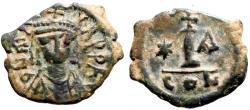 Ancient Coins - Maurice Tiberius AE19 Decanummium.  Constantinople