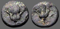 Ancient Coins - Caria, Rhodes. AE11. Rose / Rose