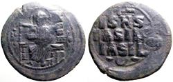 Ancient Coins - Constantine IX Monomachus. AE33 Anonymous class D. Constantinople