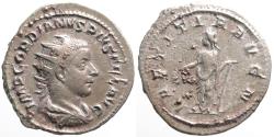 Ancient Coins - Gordian III AR21 Antoninianus. LAETITIA. Rome