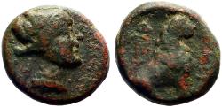Ancient Coins - Thrace, Lysimacheia  AE16 Tyche / Lion seated right