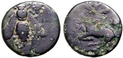 Ancient Coins - Ionia, Ephesos AE13 Bee / Stag   Obv: Bee. Ε – Φ