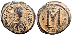 Ancient Coins - Anastasius AE36 Follis.  Constantinople
