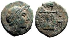 Ancient Coins - Ionia, Kolophon AE18 Apollo / Lyre