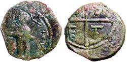 Ancient Coins - Tancred AE19 Follis. St Peter / Cross