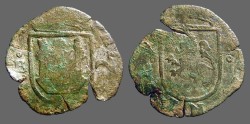 World Coins - Philip III AE24. 2 Maravedis.  Castle / Lion.  Burgos