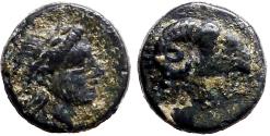 Ancient Coins - Troas, Kebren AE9 Ram / Apollo