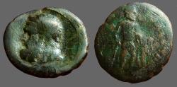 Ancient Coins - Moesia Inferior AE17 Hd of Herakles left / Herakles stg. holds lionskin, rests on club 