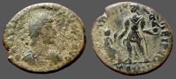 Ancient Coins - Valentinian II AE2 (22mm) Raising kneeling female figure. 