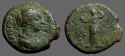 Ancient Coins - Crispina AE25 Dupondius. Venus holds apple