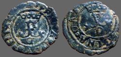 World Coins - Fernando V & Isabella, 18mm billon Blanca. 1474-1504 AD.