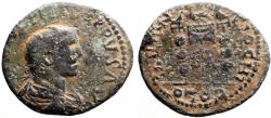 Ancient Coins - Philip I AE27 Pisidia, Antioch. Vexxillum & standards
