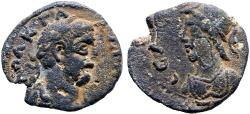 Ancient Coins - Gallienus AE23 Cilicia, Seleucia ad Calycadnum. Armored Athena