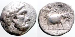 Ancient Coins - Seleukid Kings. Seleukos I Nikator AR24 Tetradrachm. Elephant quadriga