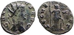 Ancient Coins - Gallienus AE18 Antoninianus. Securitas standing left, leaning on column.  Rome