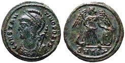 Ancient Coins - Constantinopolis AE3 Victory on ship's prow