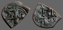 Ancient Coins - Overstruck AE20 Follis of Constans II