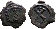 Ancient Coins - Phocas AE18 Decanummium. Constantinople