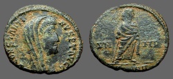 Ancient Coins - Constantine I The Great AE4 Constantine veiled and standing right. Antioch.