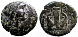 Ancient Coins - Ionia, Kolophon AE17 Apollo / Lyre