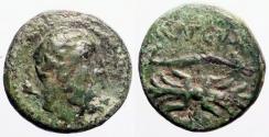 Ancient Coins - Pisidia, Selge AE13 Herakles / Thunderbolt & bow