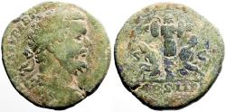 Ancient Coins - Septimius Severus AE27 Sestertius.  Trophy and captives.