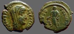 Ancient Coins - Constantine I, posthumous AE4  Aequitas standing left, holding scales